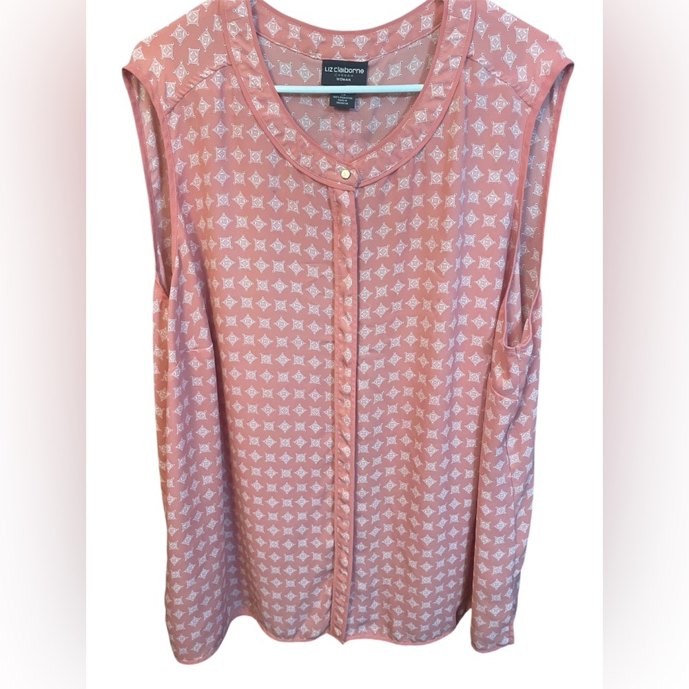 Liz Claiborne Pink Sleeveless Top - Size 3x